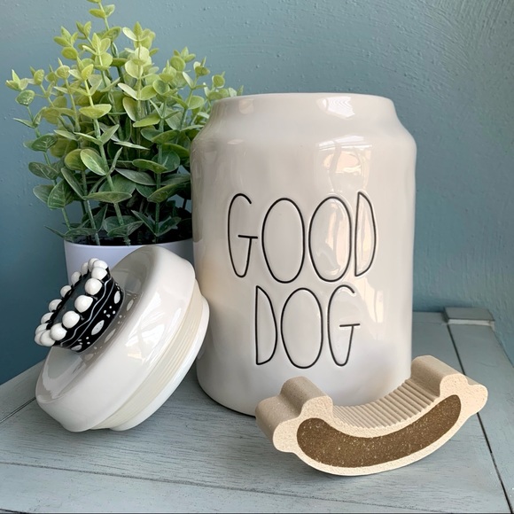 Rae Dunn Other - Rae Dunn • Good Dog • Rare Crown Top Treat Jar